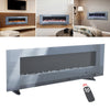 Electric Heater 50 In LED Fireplace Wall Mounted Inset TV Standing Media Fire