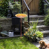 UK Bird Bath Water Seed Feeder Cast Iron Round Flower Petal Wild Garden Ornament