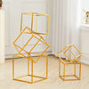Geometric Metal Frame Flower Stand Pedestal Rack Wedding Centerpiece Stage Deco
