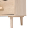 Rattan Buffet Cabinet Storage Sideboard Bar Accent Cabinet 1 Door and 4 Drawers