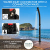 218CM Outdoor Solar-Heated Shower Adjustable Temperature Freestanding Shower