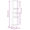 Gecheer Bathroom Cabinet Free Standing Bathroom Cupboard Home Living Room D2H7