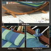 Hammock with Stand, Triple-Head Wood Garden Hammock with Cotton Bed, Blue