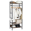 Industrial Hall Tree Coat Rack Stand Entryway Closet with Adjustable Shelf Unit