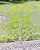 Deluxe 'Celine' Ornate Two Seater Garden Bench in Antique White