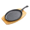 Cast Iron Griddle Frying Pan Grill Non-stick Skillet Cooking Fry Steak with Tray