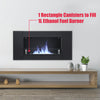 43" Bio Ethanol Fireplace Biofire Fire Wall Mounted/Recessed/Inset Burner +Glass