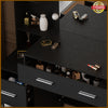 Dressing Table with LED Mirror Modern Makeup Desk Vanity Drawer Cabinet Shelves