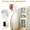 Floor Standing Display Rack Storage Cabinet with Drawer-White