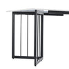 Dining Table 140 x 80 cm Rectangle Marble Effects Kitchen Table with Metal legs