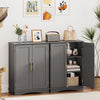 GAINOOM Bathroom Gray Floor Storage Cabinet 80cm Cupboard Buffet Cabinet