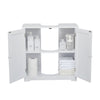 Mondeer Double Doors Under Sink Cabinet Cupboard Storage Unit Bathroom White