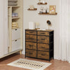 Vintage Brown Chest of Drawers Bedroom Furniture Storage Bedside 8 Drawers