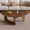 Brown Abstract 1950's Mid Century Modern Low Coffee Table For Living Rooms
