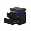 Multi-type Modern High Gloss Bedside Table Storage Drawer Nightstand Cabinet LED