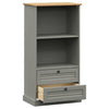 Bookcase VIGO Grey 60x35x114.5 Solid Wood Pine H0R3