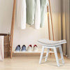 Make-Up Stool Dressing Chair with Curved Seat Cushion Wooden Desk Stool