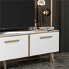 Kara Tv Stand Large with Storage - White & Wallnut