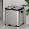 Kitchen Rubbish Recycling Pedal Bin 20l 30L 2 Waste Compartment Hands-Free
