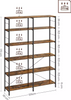 Industrial Bookcase Large Storage Unit Rustic Shelving Sturdy Display Cabinet