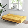 3 Seater Yellow Velvet Sofa Bed - Mondaine