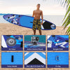 11FT Stand Up Paddle Board Inflatable SUP Surfboard Kayak Seat Complete Kit Blue