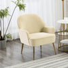 Modern Velvet Tub Armchair Club Sofa Accent Chair w/ Metal Legs For Living Room