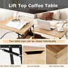 Lift Top Coffee Table Modern Center Table w/Storage Compartments-Natural