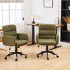 Upholstered Desk Chair 360° Swivel Office Chair, Corduroy Fabric Vanity Chair