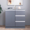 3 Drawers 1 Door Sideboard Kitchen Wood Storage Cupboard File Cutlery Cabinet UK