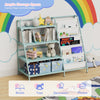Bookshelf Bookcase with Children's Reading Room for 9 Storage Compartme Green