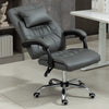 Office Chair Home Desk Chair with Faux Leather Padded Armrest Swivel Chair Grey