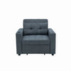 Sofa Bed Single Chair Armchair Sleeper USB Port Cup Holder Chair Chaise Pull Out