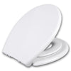 2-in-1 Family Toilet Seat Kid Adult Soft Close Seat Quick Release Hinges White