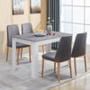 Rectangular Kitchen Dining Table Wooden Table 4-6 Seats Family Party Table White