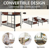 Metal Bunk Bed 3FT Single over Single Loft Bed Frame W/ Ladder Safety Guardrail