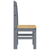 Dining Chairs Room Kitchen Chair 2 pcs Grey Solid Wood Pine