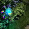 Solar Wind Spinner LED Light Peacock Sculpture WindMill Outdoor Garden Stake