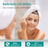 Bathroom Mirror with Shaver Socket Demister LED Illuminated Lights Touch Control