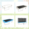 Outdoor Trampoline Kids Adults 8 FT x 14 FT Rectangular Trampoline w/inside net