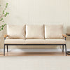 Single/Double/Triple Sofa Armchair Faux Leather Cushion Seat Metal Frame Armrest
