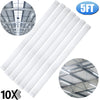 10X 5FT LED Strip Lights Batten Tube Light Office Shop Garage Ceiling Lamp 6500K