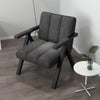 Upholstered Sofa Chair Oversized Accent Chair with Armrests-Gray