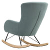 Soft Comfy Padded Rocking Chair Wood Legs Gliding Rocker Accent Lounge Armchair