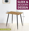 Dining Table, Small 2 Seater Kitchen Table, Oak Effect Top Kitchen Table (80cm)