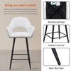 2PCS Barstools Padded Upholstered Dining Chair Breakfast Bar Seating for Cafe