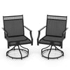Patio Swivel Dining Chairs Set of 2 Garden Outdoor Bistro Chairs w/Armrests