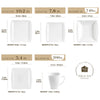 Porcelain Dinner Set 60 Piece Square Plates Bowls Cups Microwave Dishwasher Safe