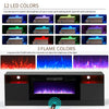 Home TV Stand 178cm Unit Cabinet w/ Electric Fireplace & 12 Colour LED Light