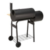 Outdoor Charcoal BBQ Grill Oil Drum Barbecue Patio Smoker Portable Wheels UK